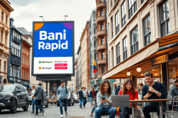 O persoană navigând pe telefon pentru a obține bani rapizi online în România.