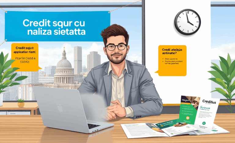 Imagine reprezentând procesul de analiză rapidă a cererii de credit pentru soluții financiare sigure.