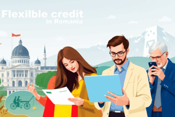 Oameni verificând opțiunile de credit disponibile online.