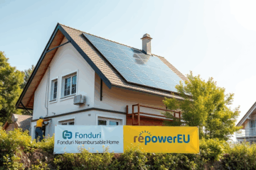 Imagine reprezentând renovarea unei locuințe cu ajutorul fondurilor nerambursabile.