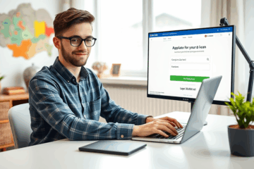 Un client folosind aplicația mobilă pentru a obține un împrumut digital de la Banca TBI.