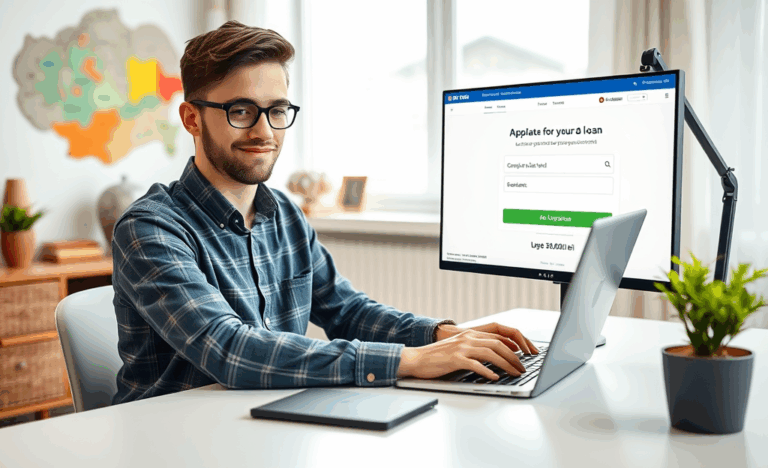 Un client folosind aplicația mobilă pentru a obține un împrumut digital de la Banca TBI.