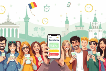 Imagine cu Ferratum Money oferind eliberare rapidă de bani.