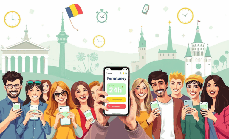 Imagine cu Ferratum Money oferind eliberare rapidă de bani.