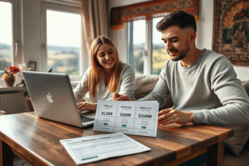 Reprezentant Provident explicând un credit personal unui client în România