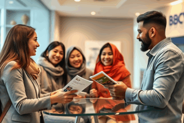 Oameni deschizând conturi bancare la BCR în România