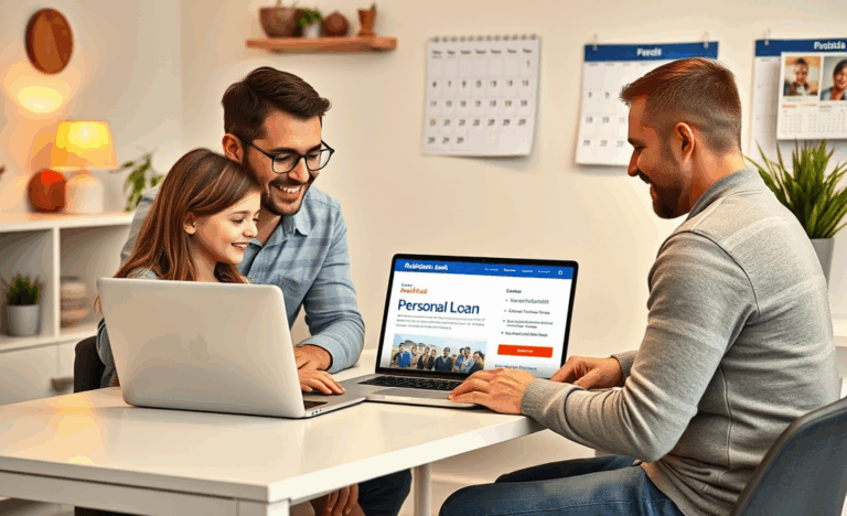 Imaginea arată o persoană care completează o aplicație de credit online pe site-ul Raiffeisen Bank.